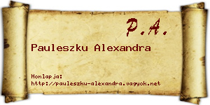 Pauleszku Alexandra névjegykártya